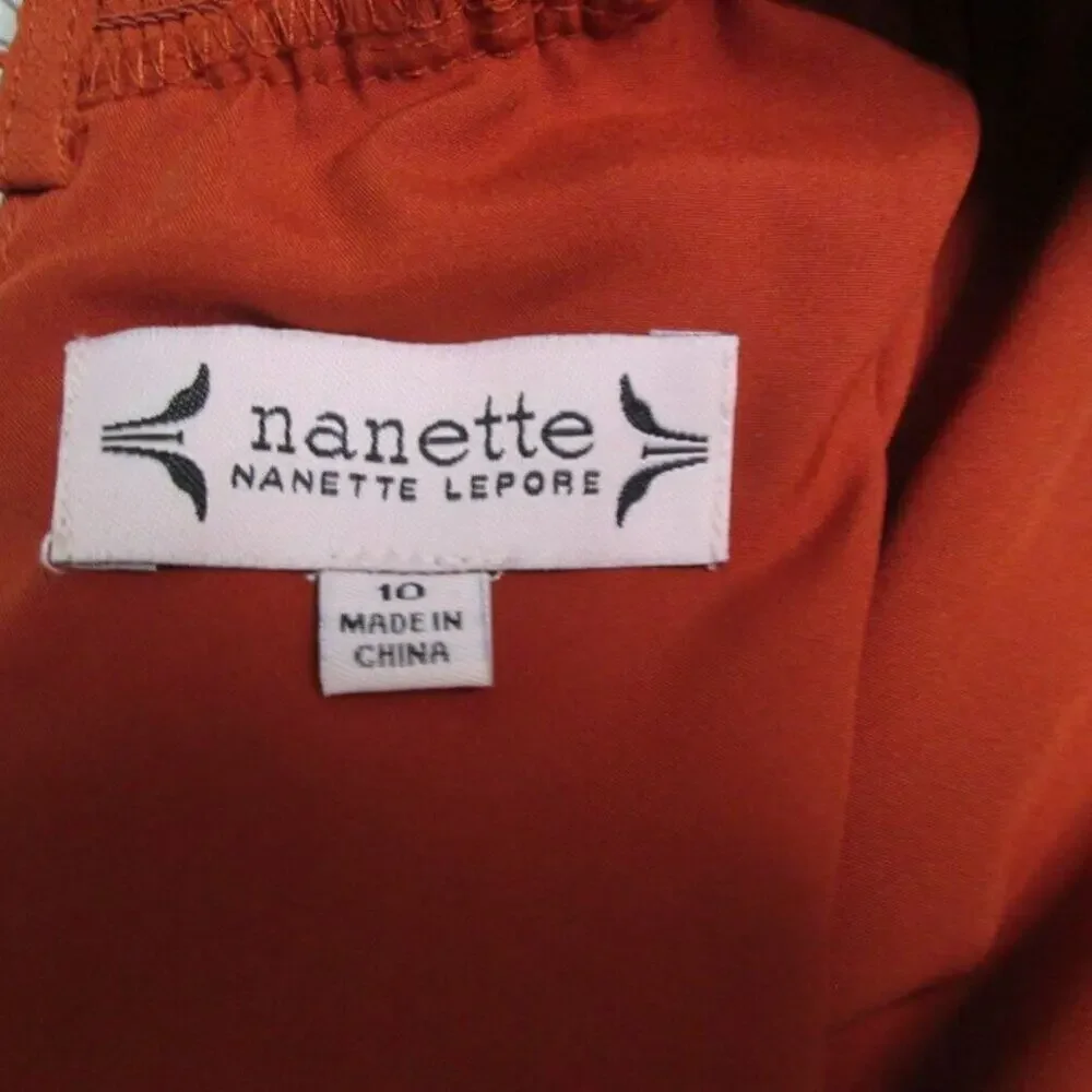 Nanette Lapore Pleated Sleeveless Smock Neck & Waist Midi Dress-Sienna-10-EUC - Picture 7 of 16